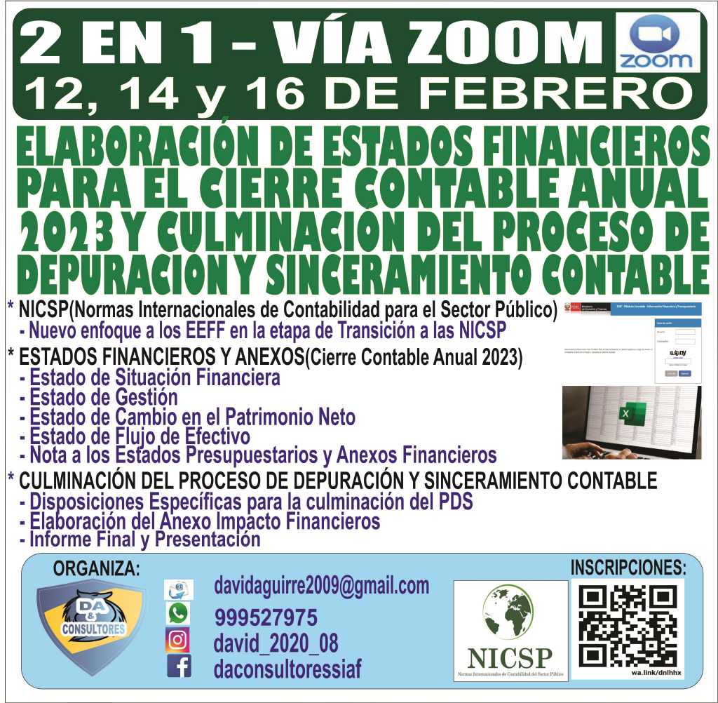 ELABORACIÓN DE LOS ESTADOS FINANCIEROS PARA EL CIERRE CONTABLE ANUAL 2023 Y CULINACIÓN DEL PROCESO DE DEPURACIÓN Y SINCERAMIENTO CONTABLE